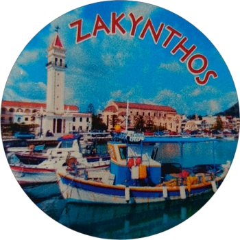 Μαγνητάκι  γυάλινο 50mm (τοπίο Ζακύνθου)